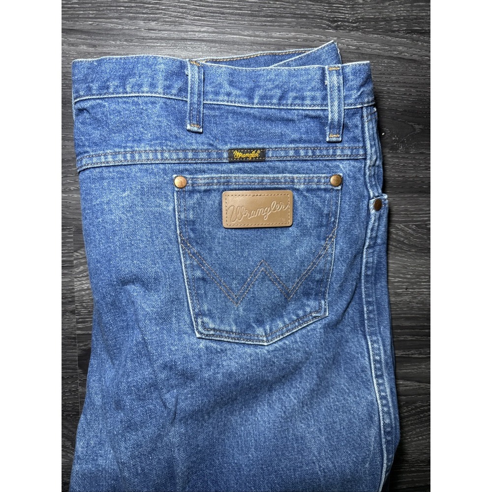 Wrangler Cowboy Cut Jeans Mens Blue Regular Fit Western 42x32
